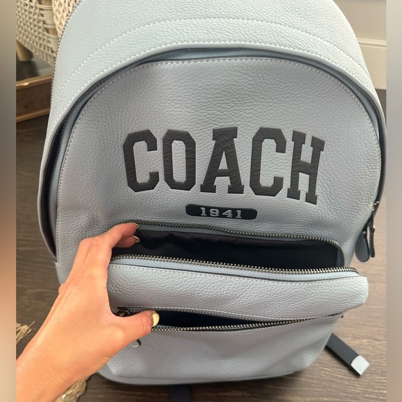 NWT Coach West Leather Backpack With Varsity - Picture 10 of 12